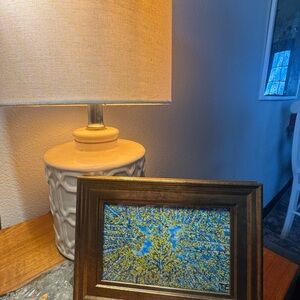 Original Acrylic Landscape Painting Framed 4x6 Tree Canopy In Gold Frame